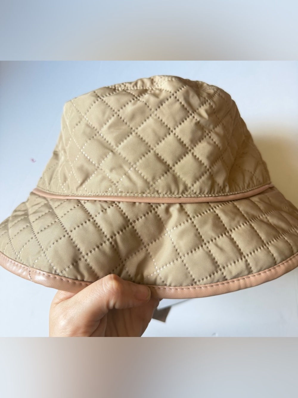 Giani Bernini Women S Quilted Rain Bucket Hat - Camel